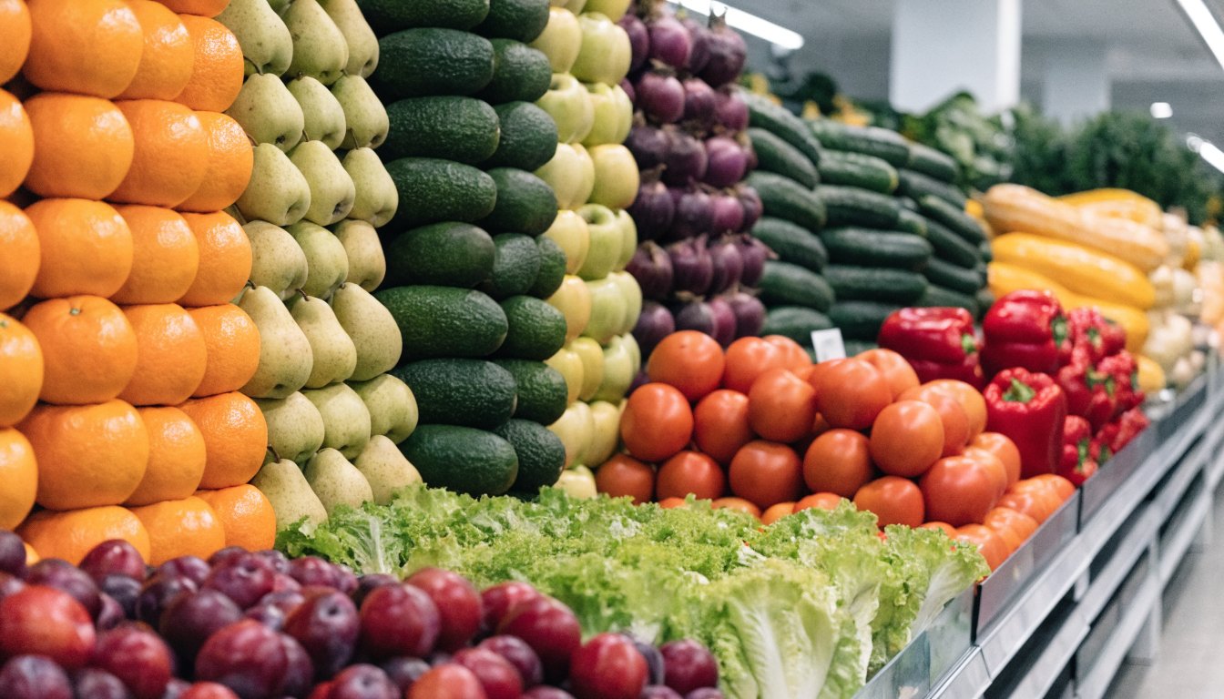 Fresh produce section of a grocery store (illustrative)