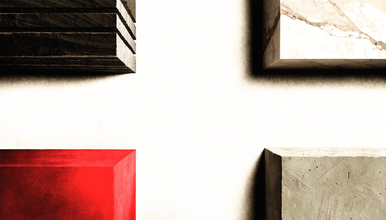 Abstract editorial illustration of blocks arranged around an open courtyard