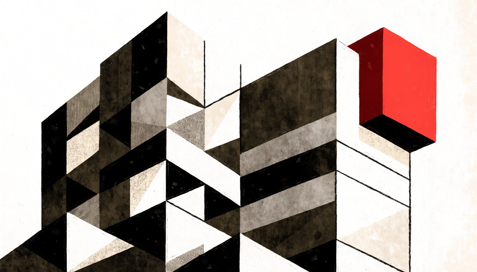 Abstract illustration comparing a home before and after renovation