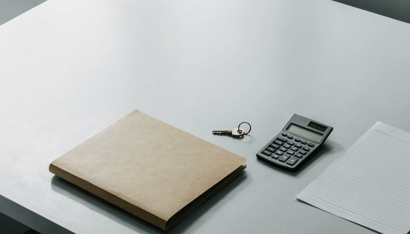 A folder, key and blank paper on a desk, illustrating bare trust and T3 trust reporting for property owners.