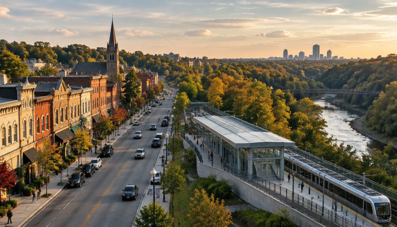 Weston toronto with its historic main street (illustrative)