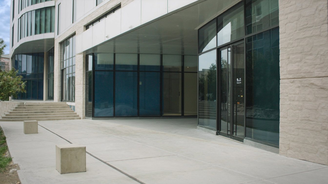 Street-level commercial unit in a GTA mixed-use building, a typical chiropractic clinic location (illustrative)