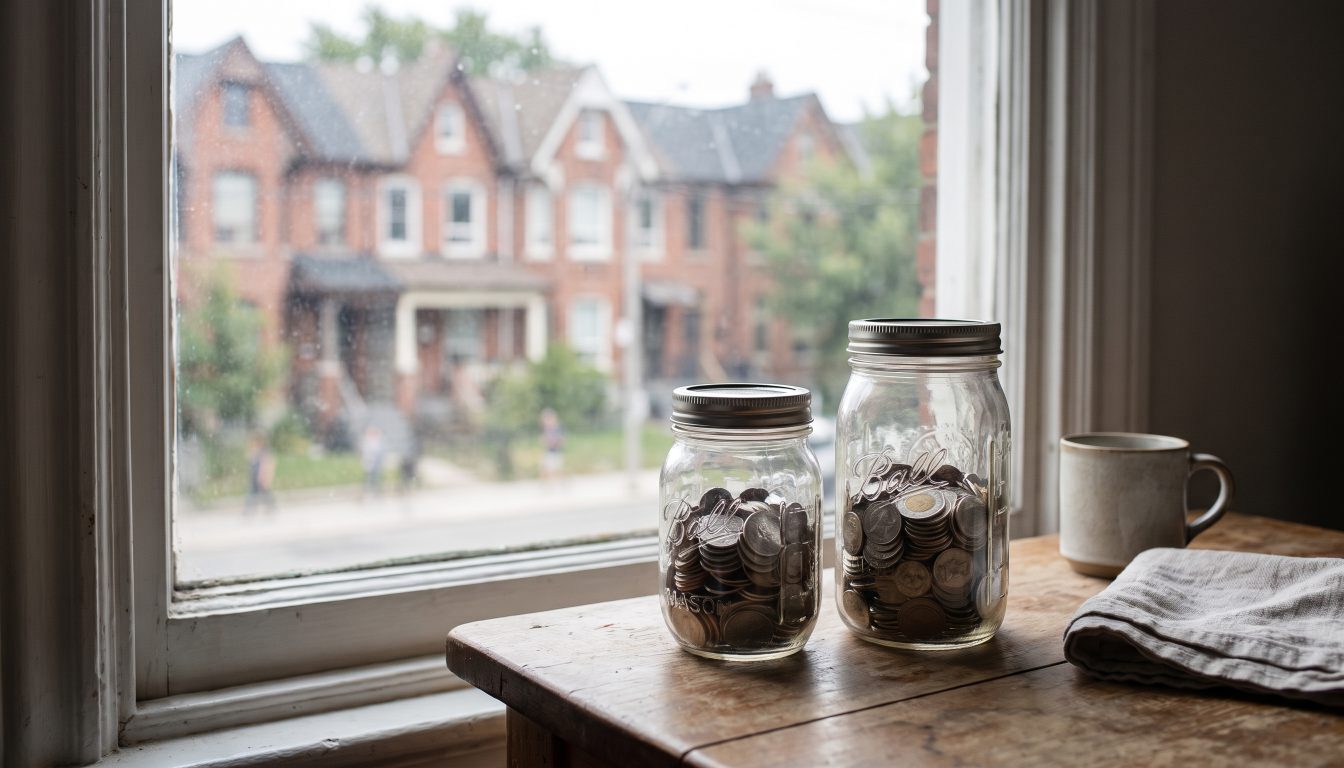 Two savings jars (illustrative)