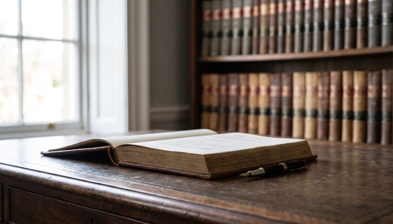 Marked-up Ontario agreement of purchase and sale on a lawyer's desk beside a calendar showing a condition deadline