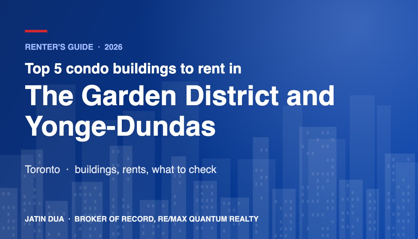 Top 5 Condo Buildings to Rent in The Garden District and Yonge-Dundas, Toronto (2026)