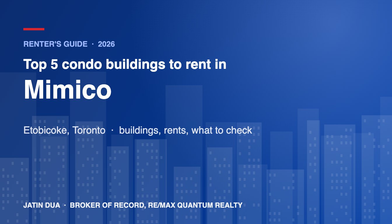 Top 5 Condo Buildings to Rent in Mimico, Etobicoke, Toronto (2026)