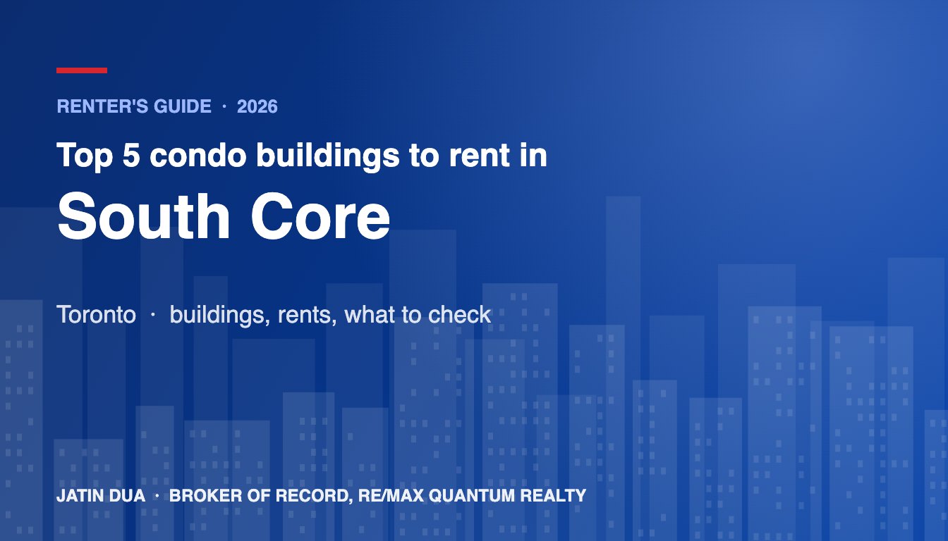 Top 5 Condo Buildings to Rent in South Core, Toronto (2026)
