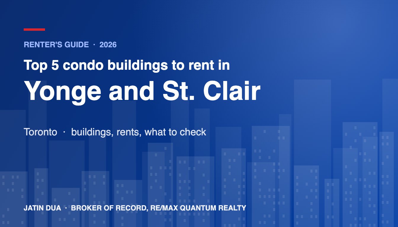 Top 5 Condo Buildings to Rent in Yonge and St. Clair, Toronto (2026)