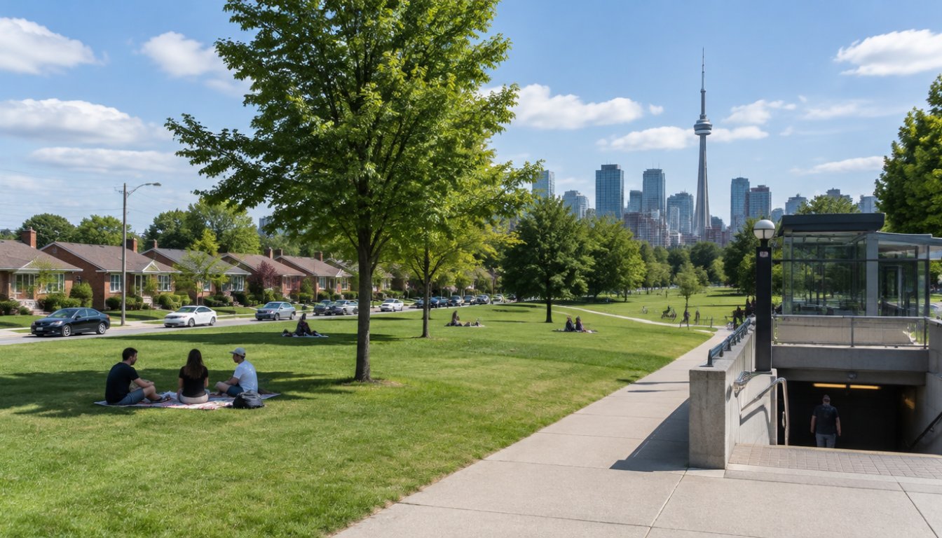 Downsview park in toronto with open green space (illustrative)