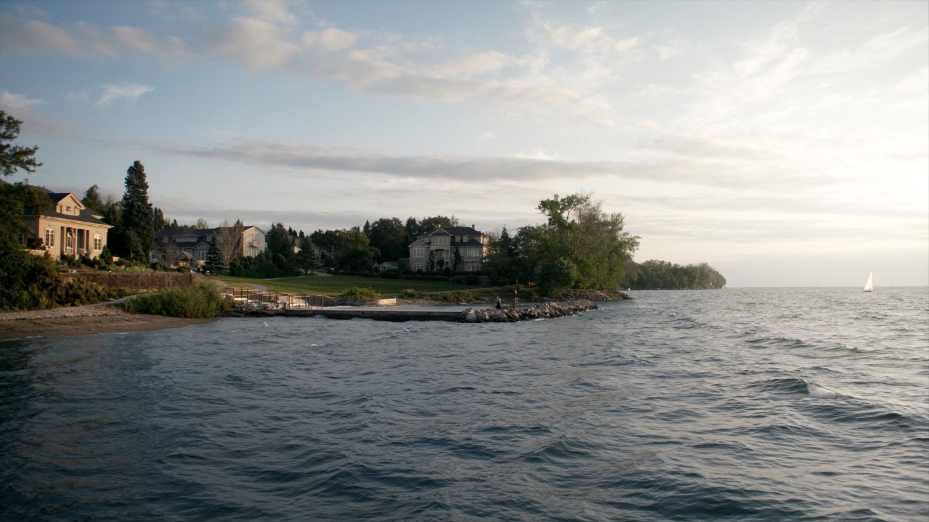 Neighbourhood view near South Lake Menkes Elizabeth Gardens Oakville — area imagery, not a rendering of this project. (illustrative)